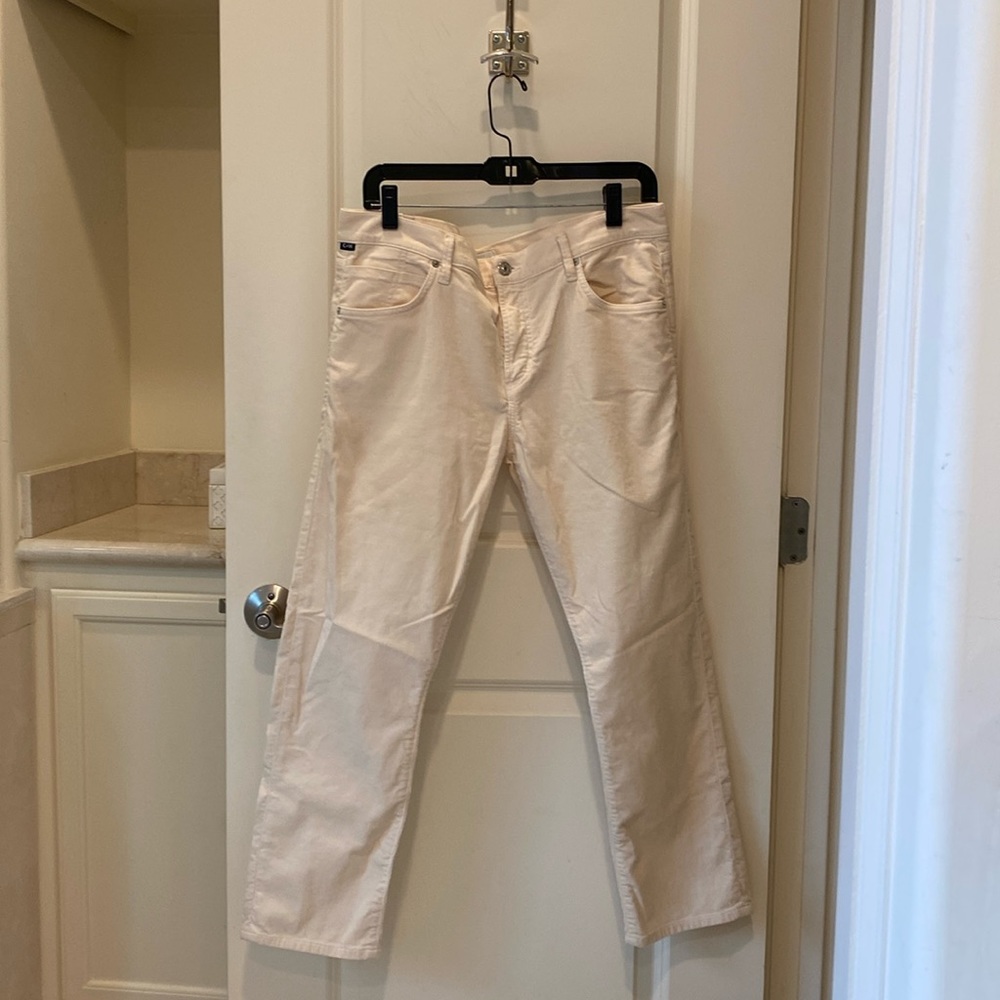 Citizen of Humanity cream corduroy jeans size 31